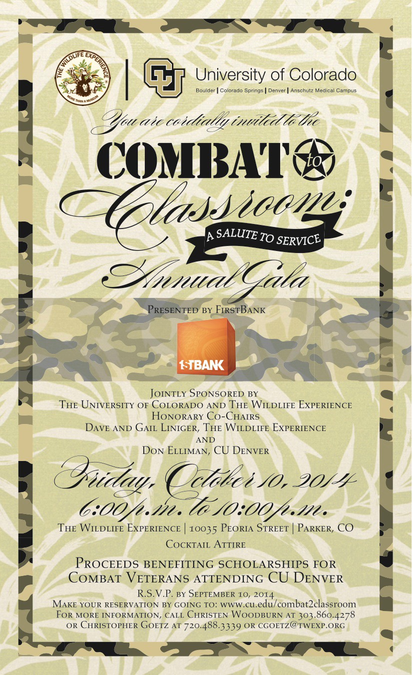The Wildlife Experience and CU Combat to Classroom Gala