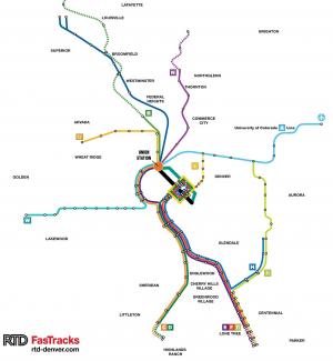 RTD FasTracks map