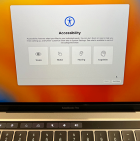 Mac set up screenshot