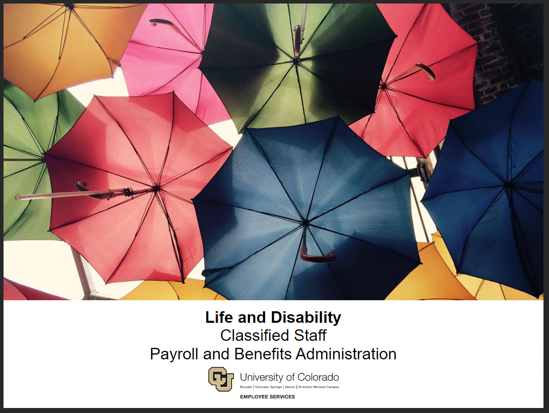 Life and disability insruance for Classified Staff - click to watch course