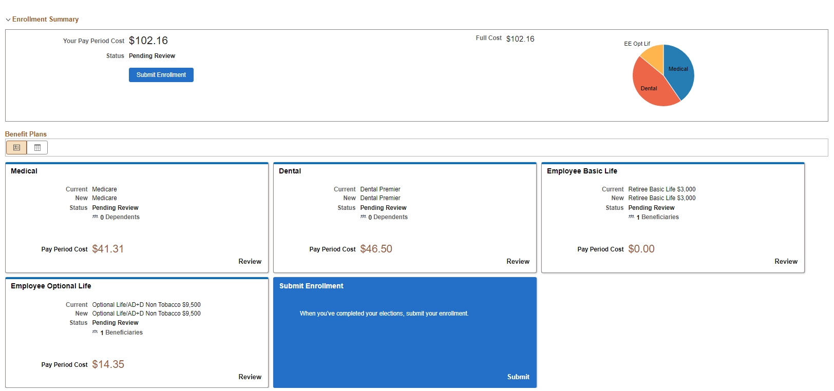 Benefits Enrollment Tool