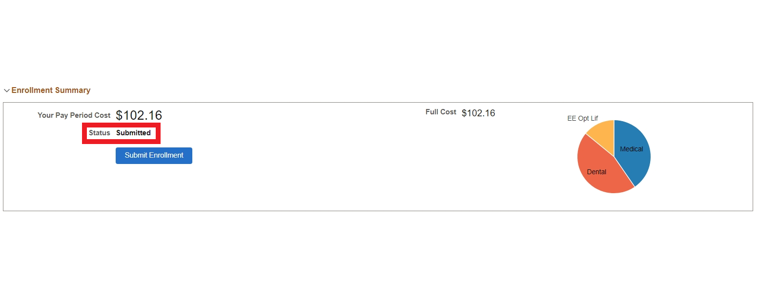 Image of Submitted enrollment status