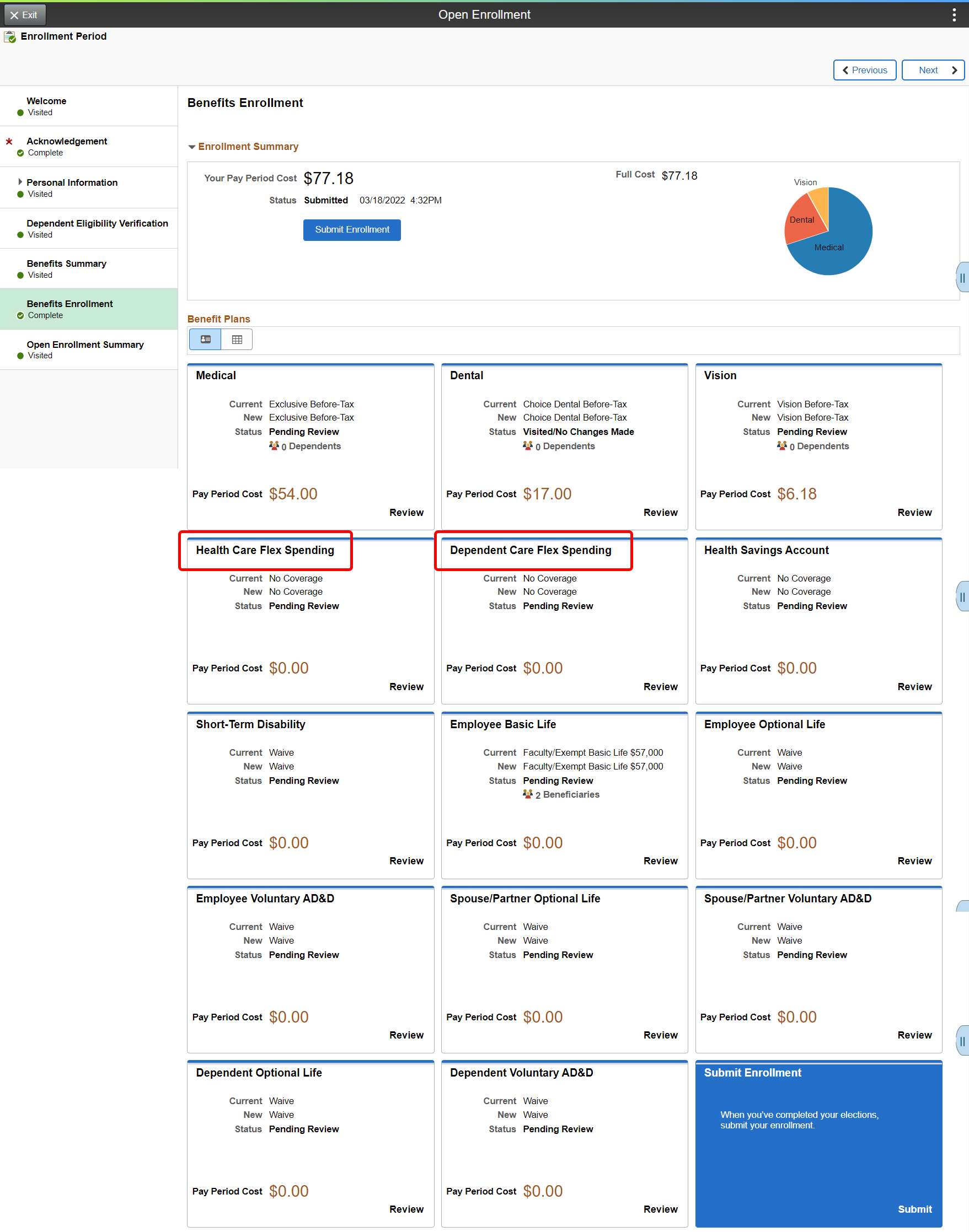 Benefits Enrollment Tool