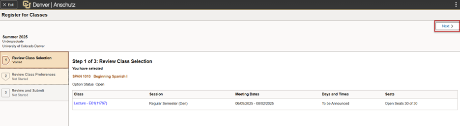 Screenshot example