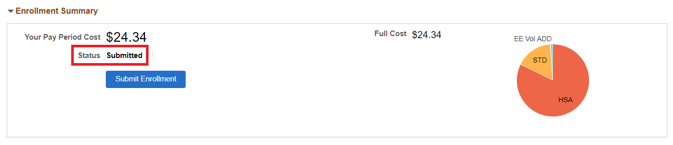 Image of Submitted enrollment status