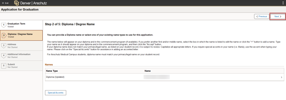 Screenshot example