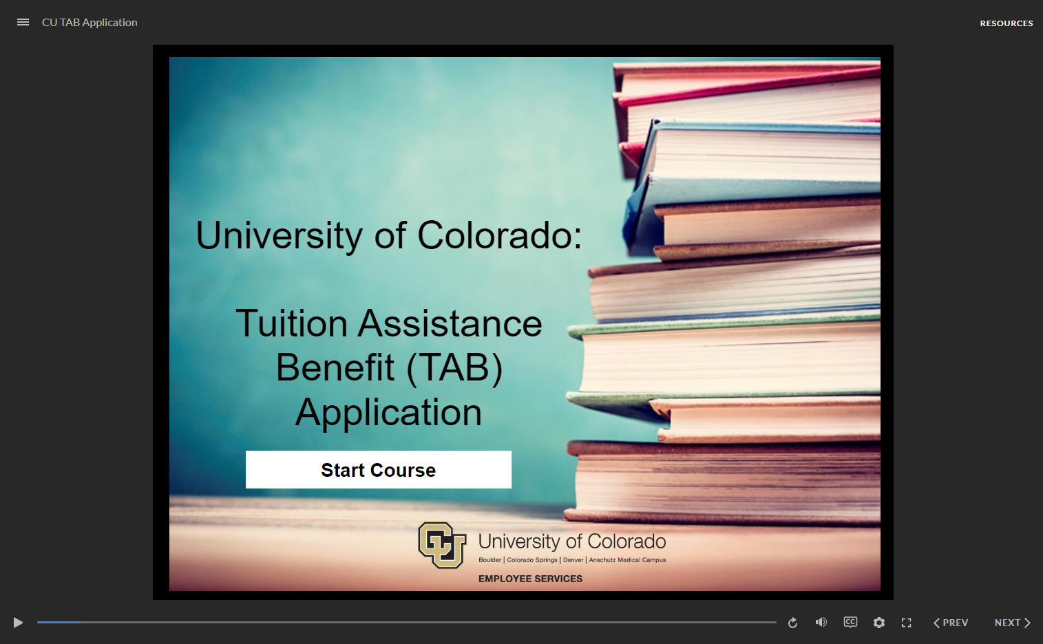 Tuition Assistance Benefit course