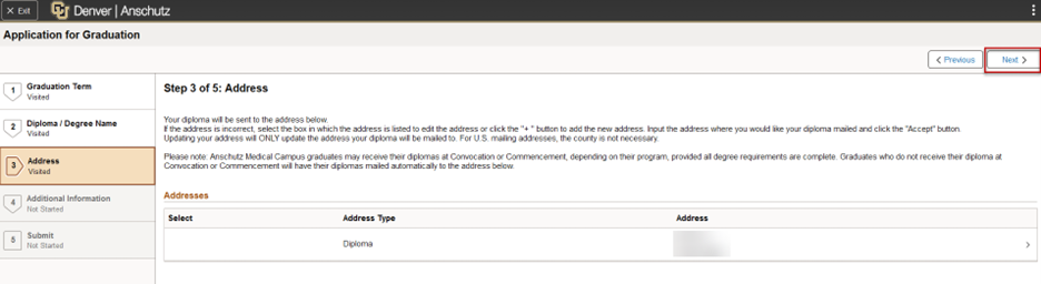 Address screenshot