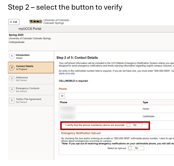 Screenshot example of toggle