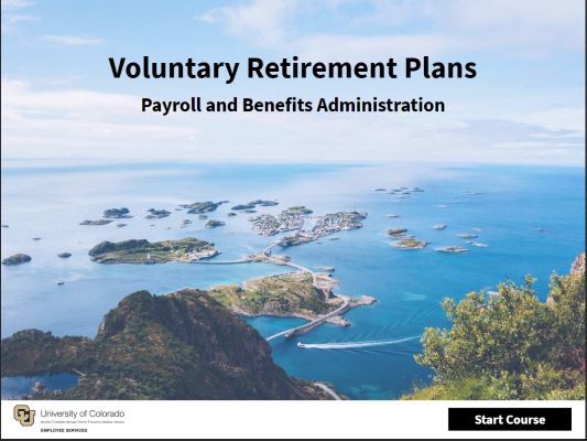 Voluntary Retirement Plans - click to watch course