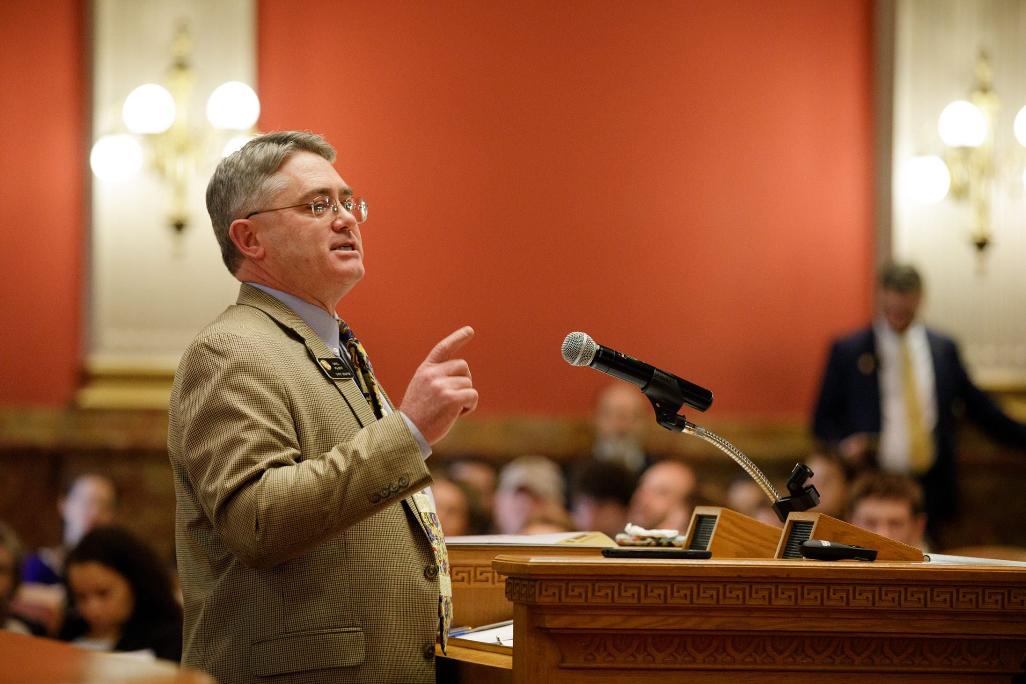 Senator Chris Holbert (R-Parker) speaks to advocates at the Capitol