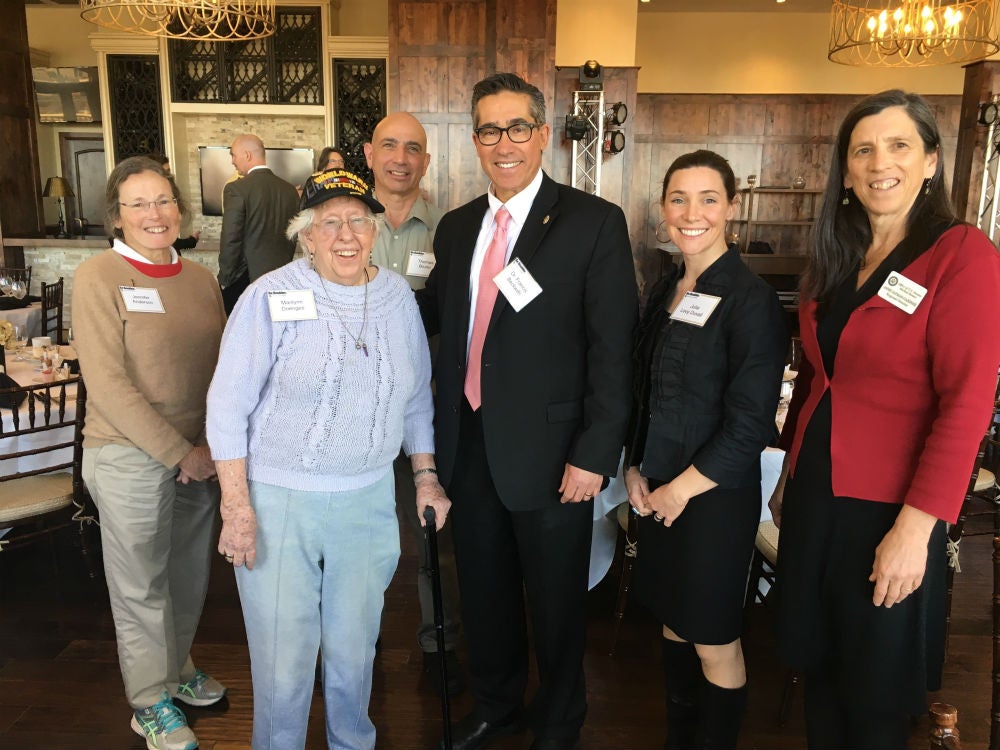 Professor Francis Beckwith with event attendees and staff from the office of Senator Bennet