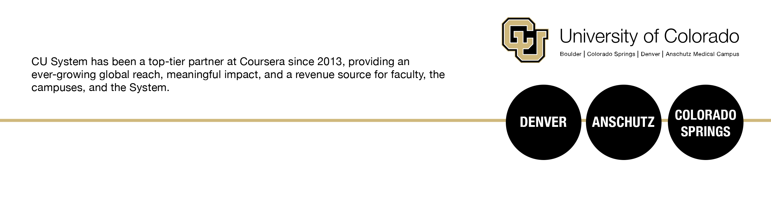 CU Coursera - top tier since 2013providing global reach, meaningful impact, and a revenue source for campuses and the system