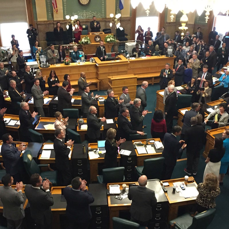 Gov. Hickenlooper delivers the State of the State address. 