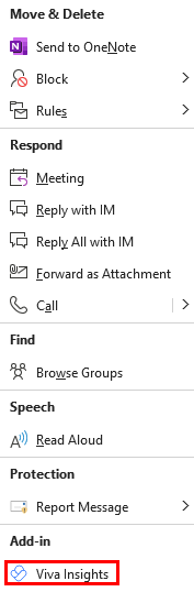 Viva Insights in Outlook
