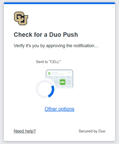 completing the DUO MFA security challenge