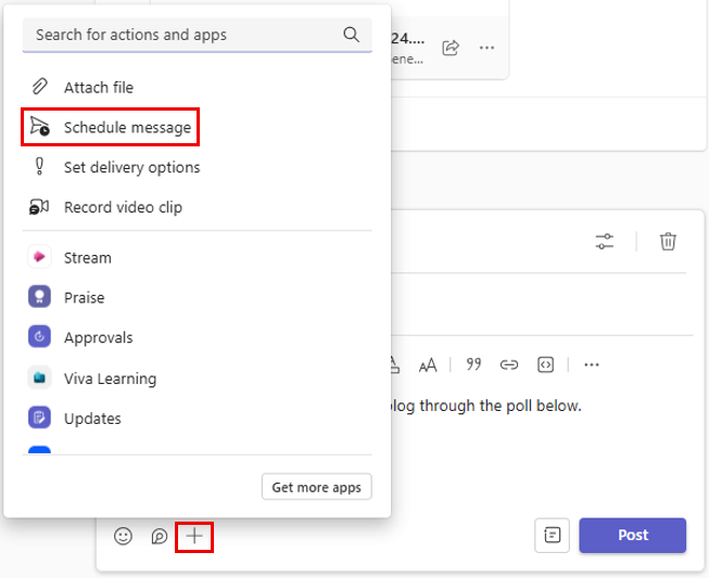 A screenshot of the Teams desktop app chat thread options menu.