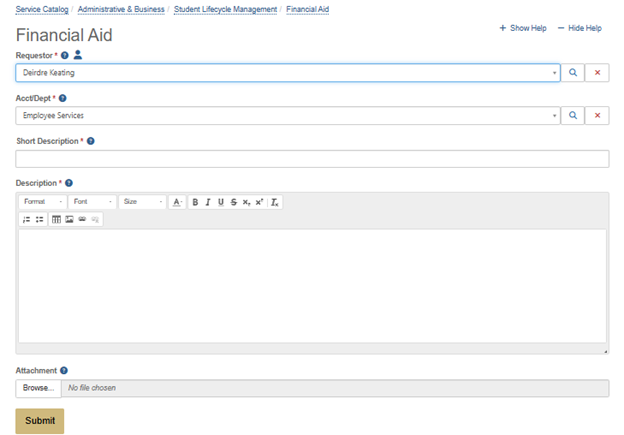 Ticketing page.