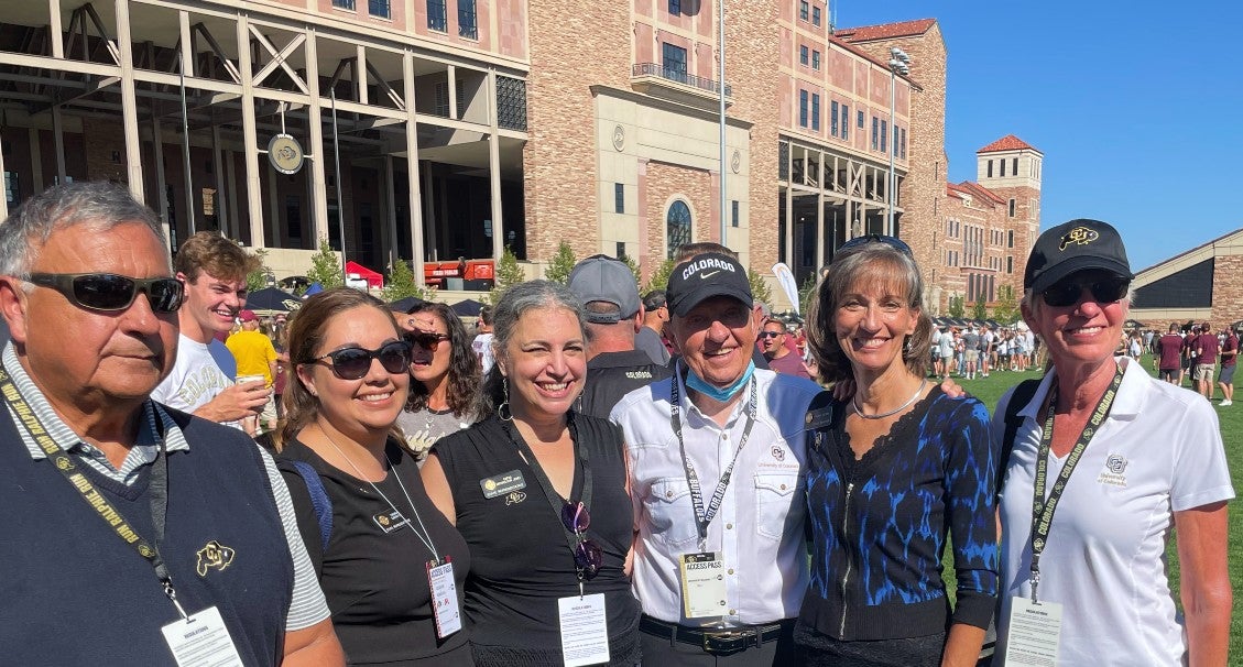 Regent Glen Gallegos, Rep. Yadira Caraveo, Rep. Dafna Michaelson Jenet, CU’s Jerry Johnson, Senator Tammy Story, Regent Lesley Smith