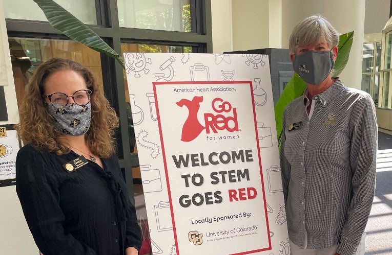 Regent Ilana Spiegel and Regent Lesley Smith at the STEM Goes Red Event at CU Boulder