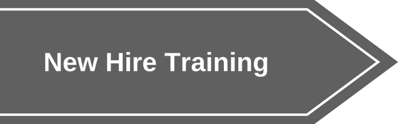 grey banner labeled New Hire Training