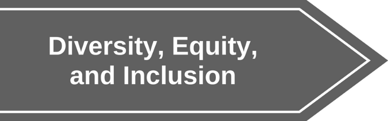 grey banner labeled Diversity, Equity & Inclusion
