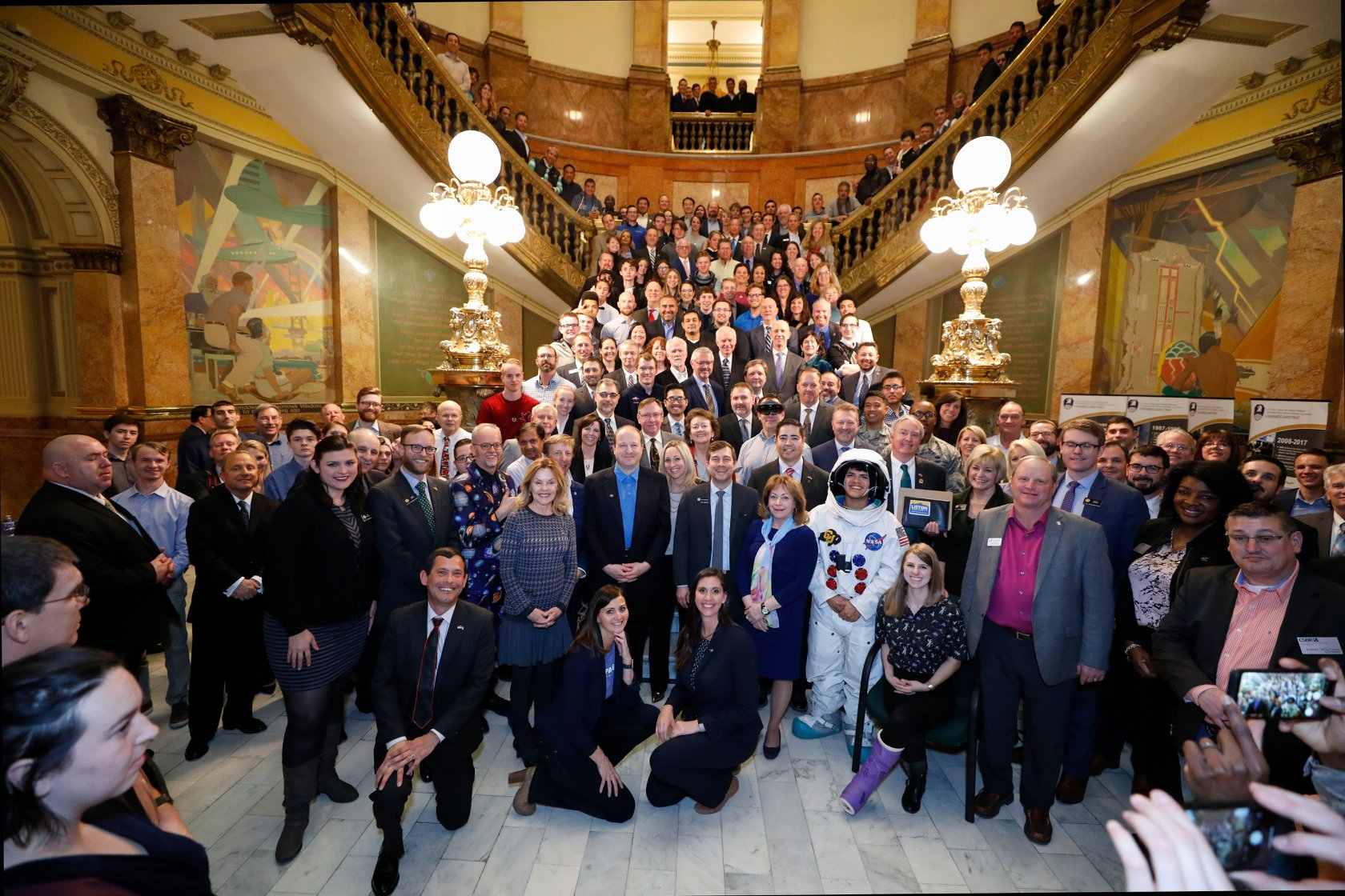 Aerospace Group Shot on the Capitol Steps