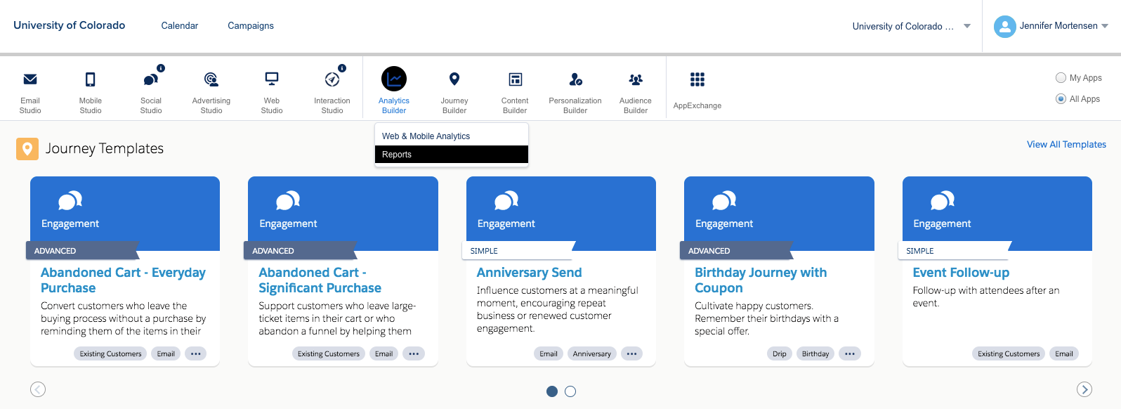 Analytics Builder - Reports Analytics Builder - Reports