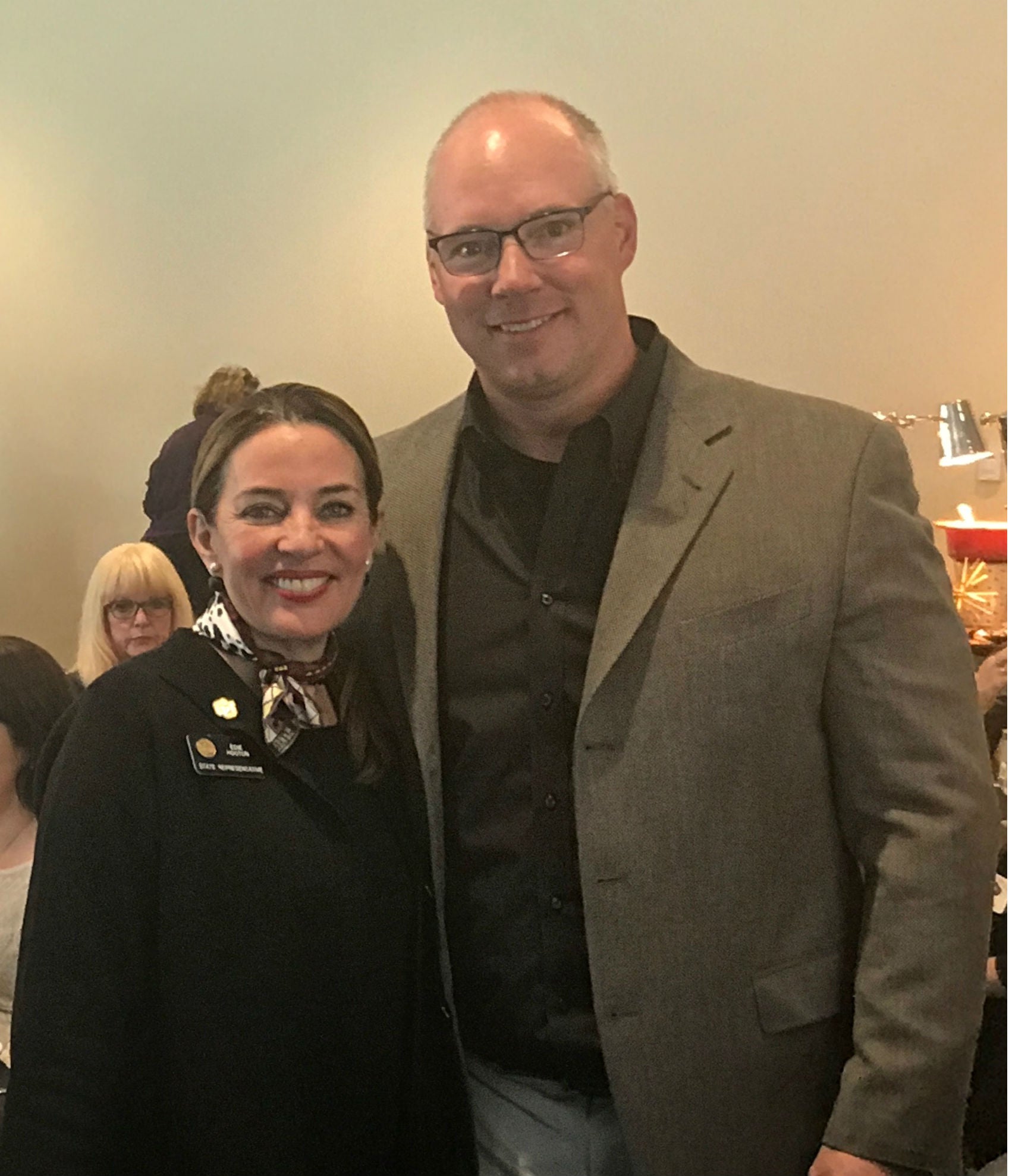 Representative Edie Hooton and Senator Kevin Priola at Buffalo Belles Luncheon