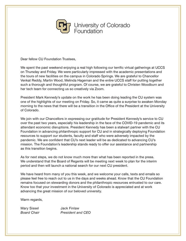 CU Foundation Appreciation