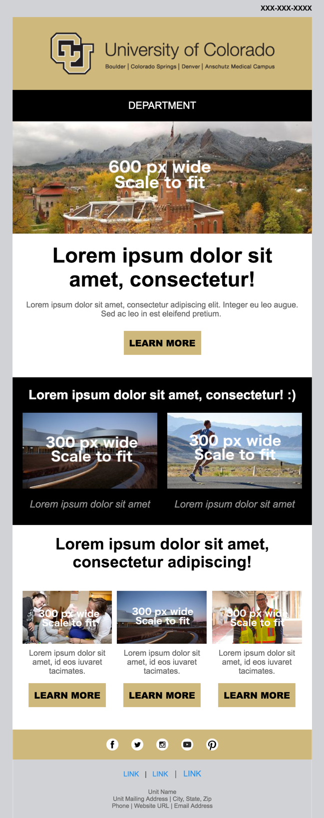 eComm Email Templates University of Colorado