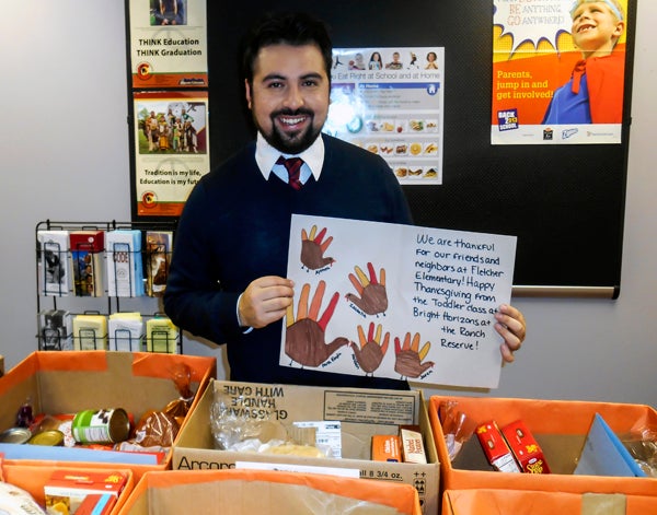 Danny Felipe-Morales DFM charities' Thanksgiving food drive