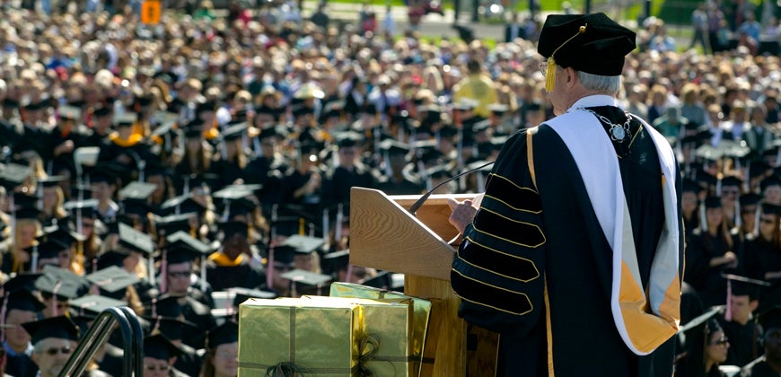 President Benson speaks at CU Denver's commencement