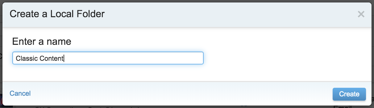 Create a Local Folder Create a Local Folder