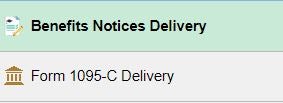 Screenshot of benefits notice delivery layout