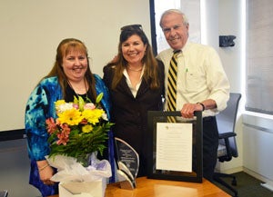 Tanya Kelly-Bowry with Melinda Picket May and President Benson