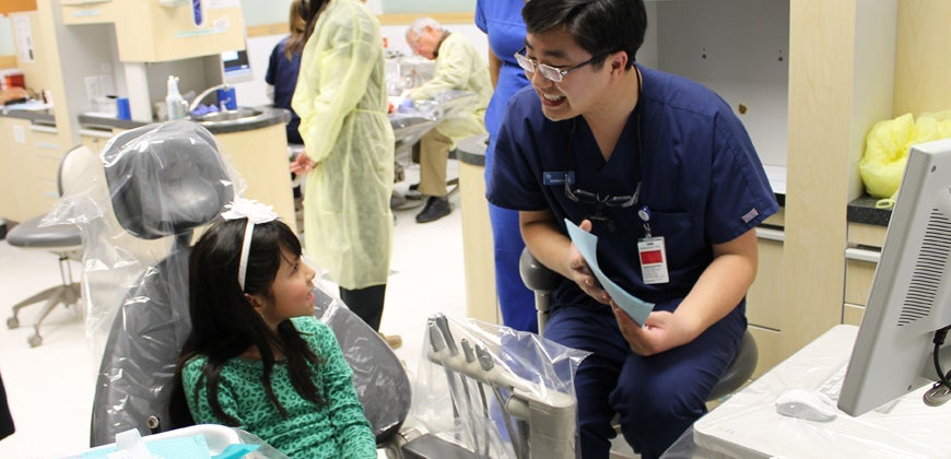 Student Petros Yoon shares a smile