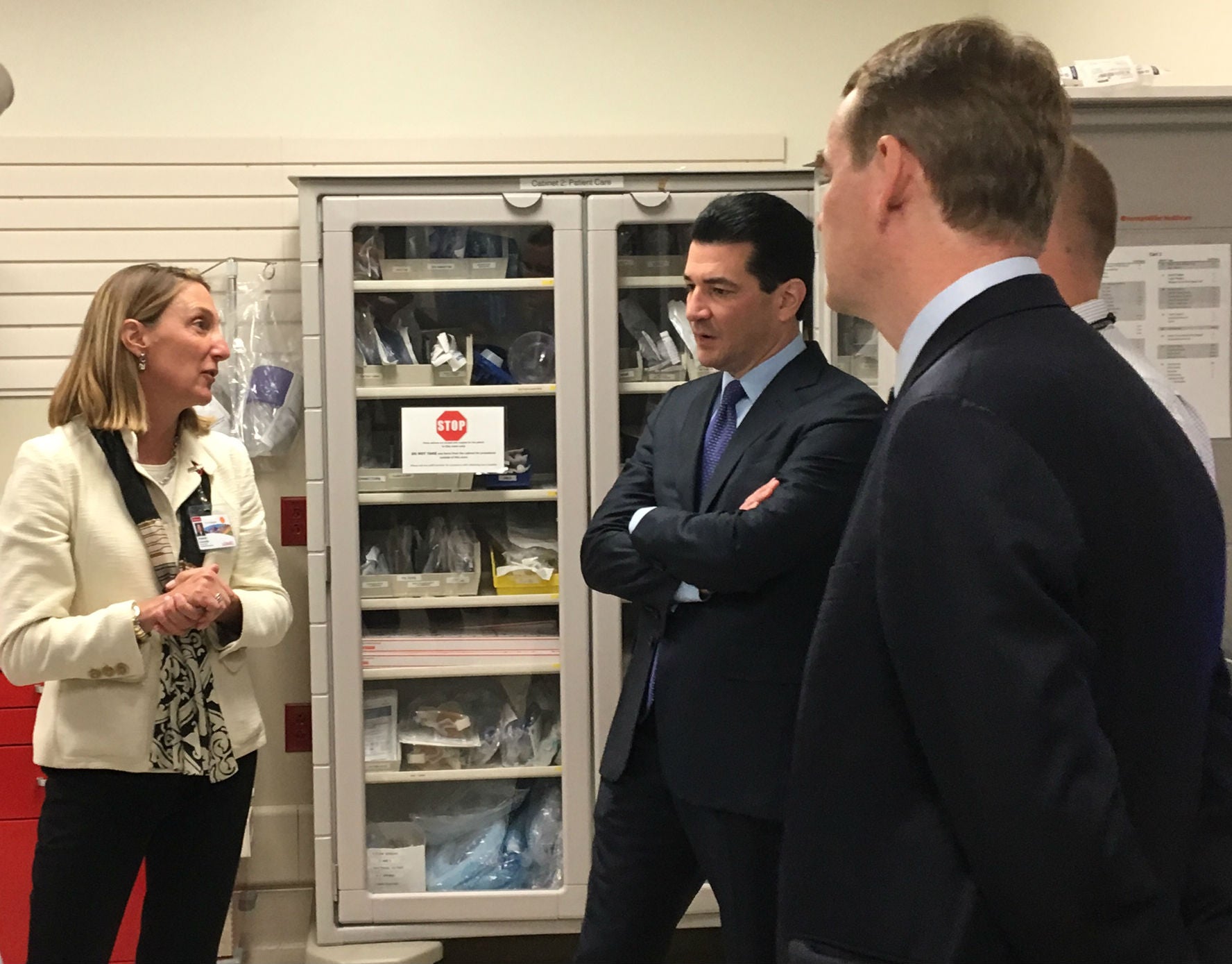 UC Health CEO Liz Concordia speaks with FDA Commissioner Scott Gottlieb and Senator Michael Bennet