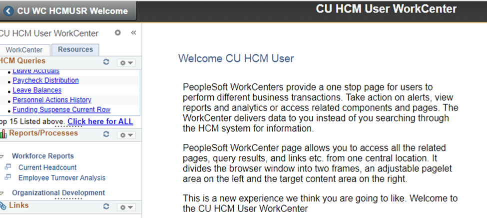 HCM User WorkCenter Error