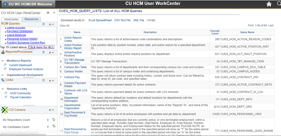 HCM User WorkCenter
