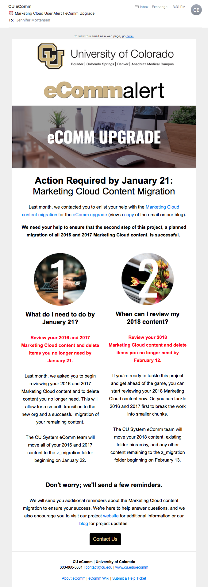 Marketing Cloud Migration Email: Phase Two Marketing Cloud Migration Email: Phase Two