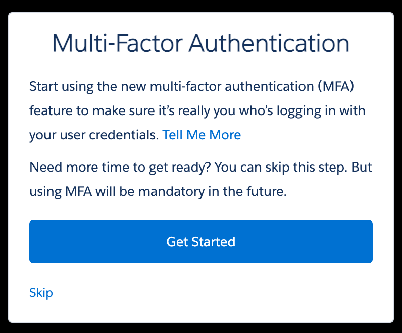 Multi-Factor Authentication - Get Started