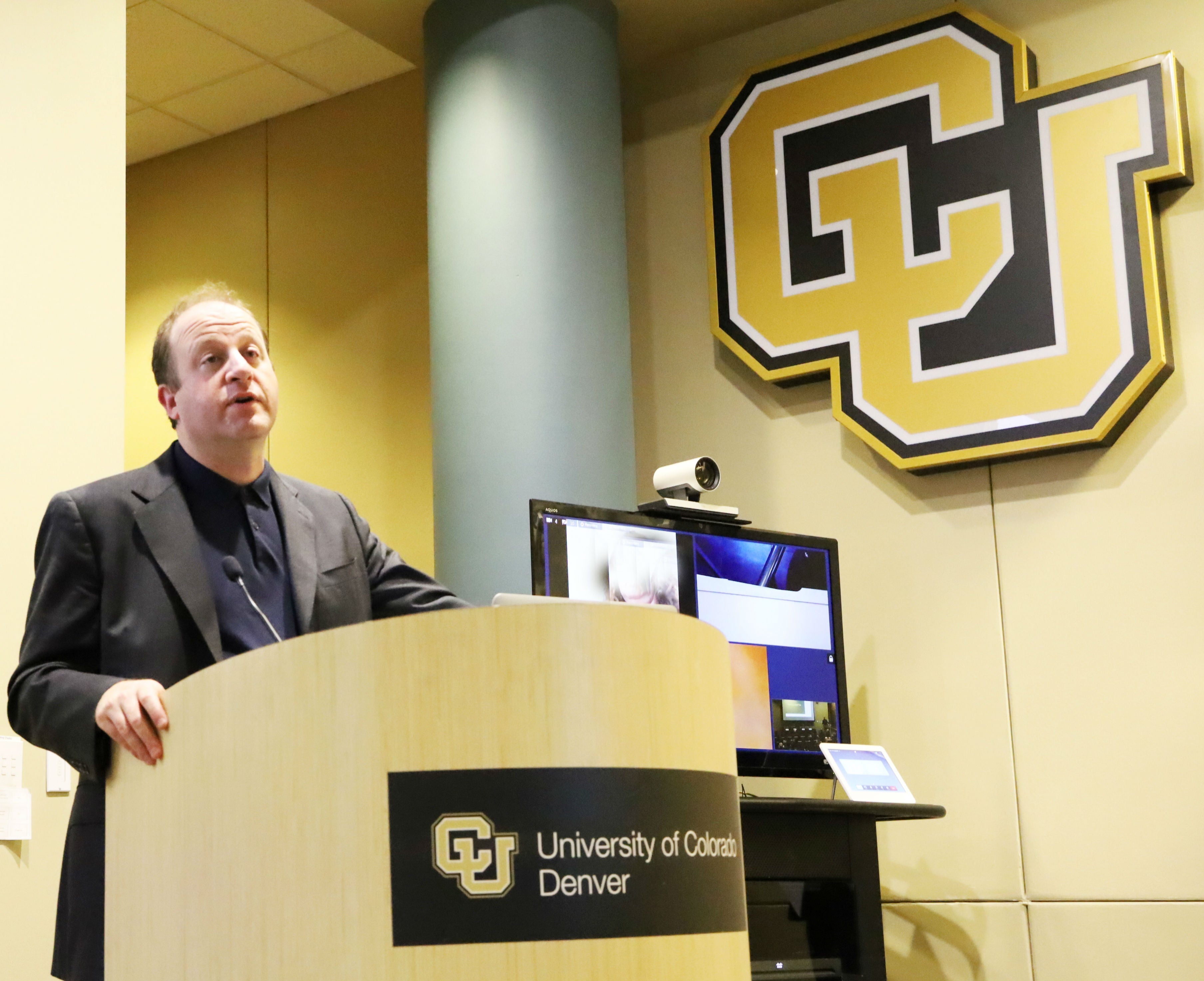 Governor Polis laying out his vision for Full-day K at CU Denver’s Education Policy Networking Series sponsored by the School of Education & Human Development and the School of Public Affairs. 