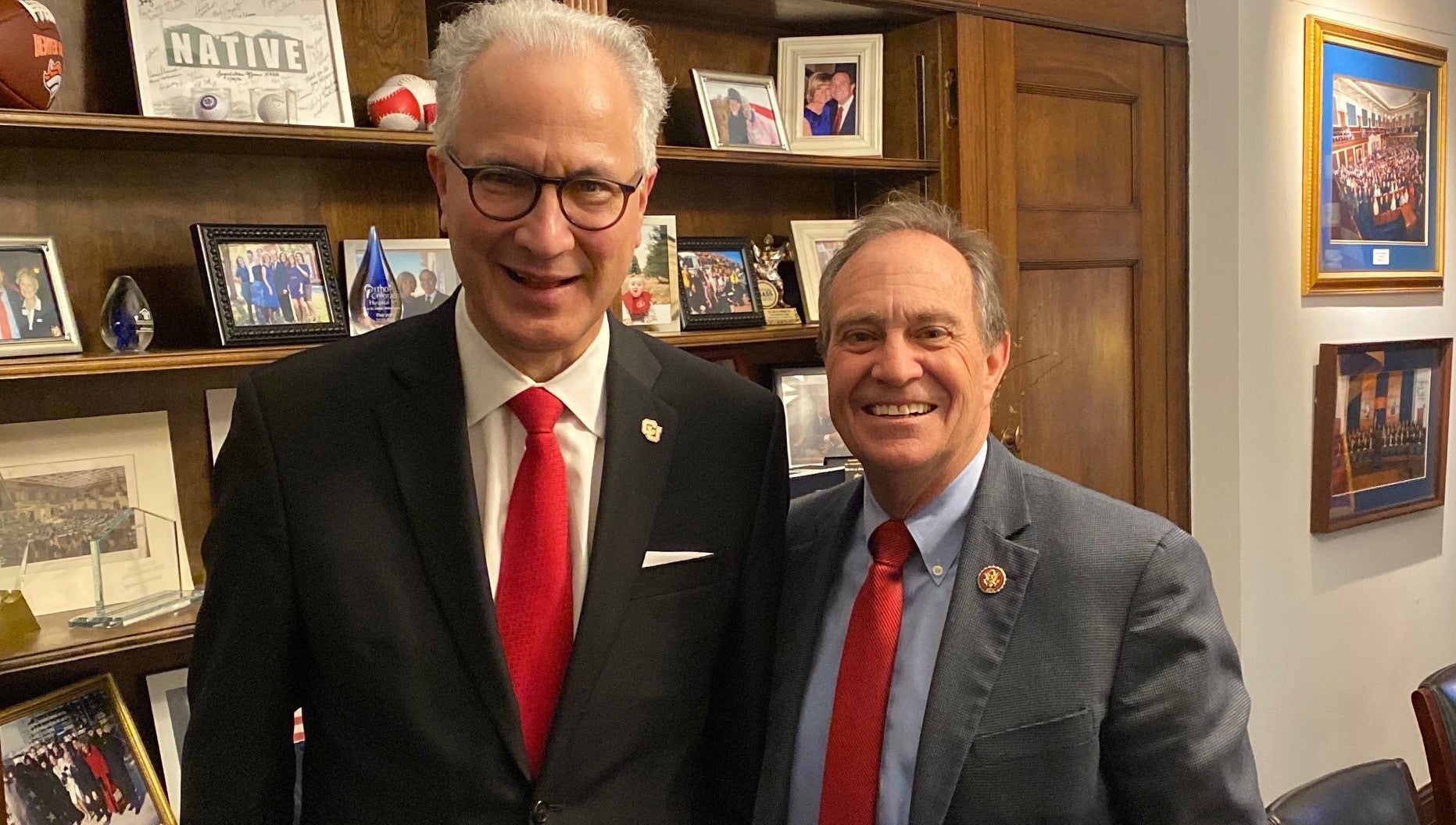 CU President Mark Kennedy with Congressman Ed Perlmutter