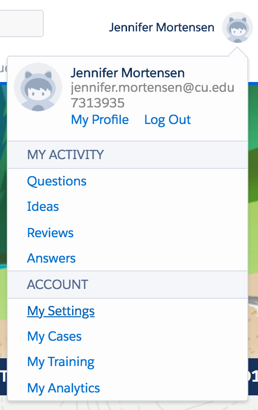 My Settings My Settings