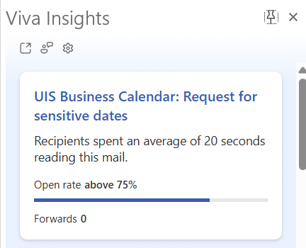 Viva Insights email analytics in Outlook