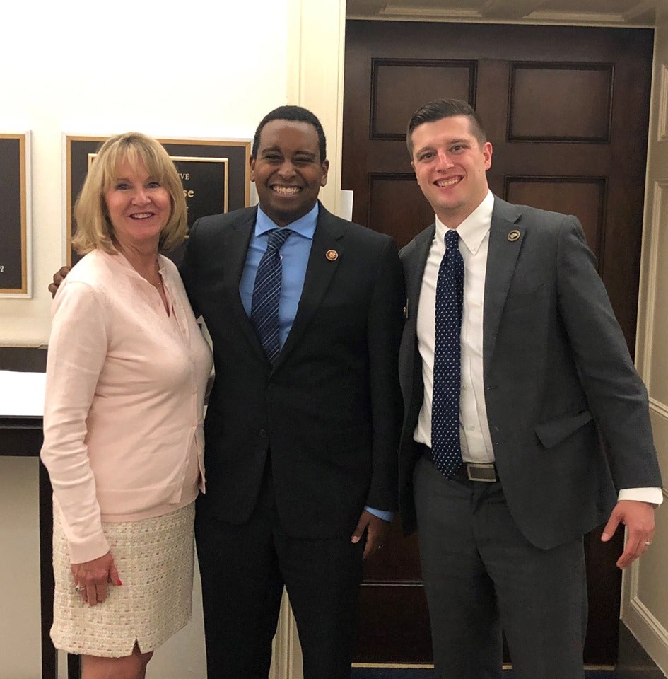 CU Regents Sue Sharkey and Jack Kroll with Congressman Joe Neguse  