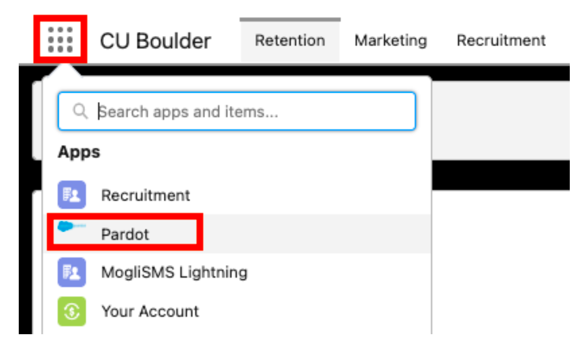 Pardot App Launcher Pardot App Launcher