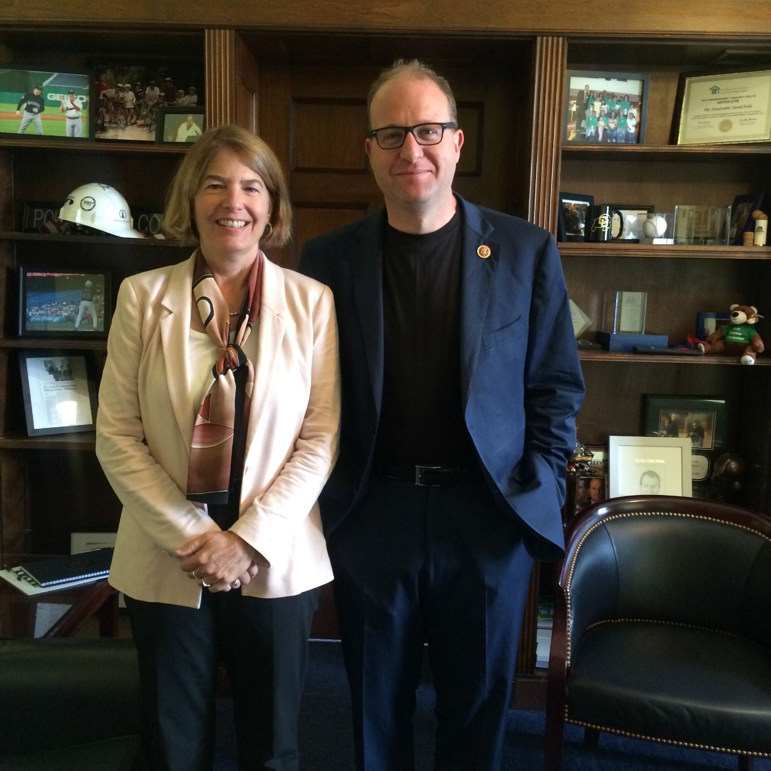 Dr. Marie Banich with Congressman Jared Polis in D.C.