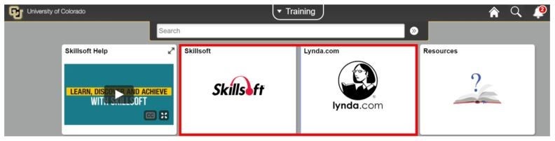 Skillsoft and Lynda Tiles Skillsoft and Lynda Tiles